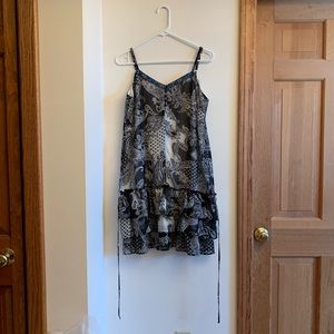 Xhilaration Ruffle Spaghetti Strap Mini Dress, L/G